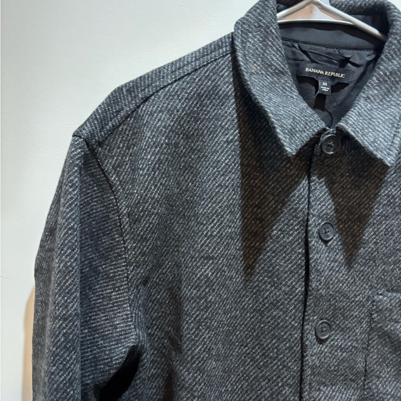 Banana Republic Charcoal Shirt Jacket - Picture 5 of 14